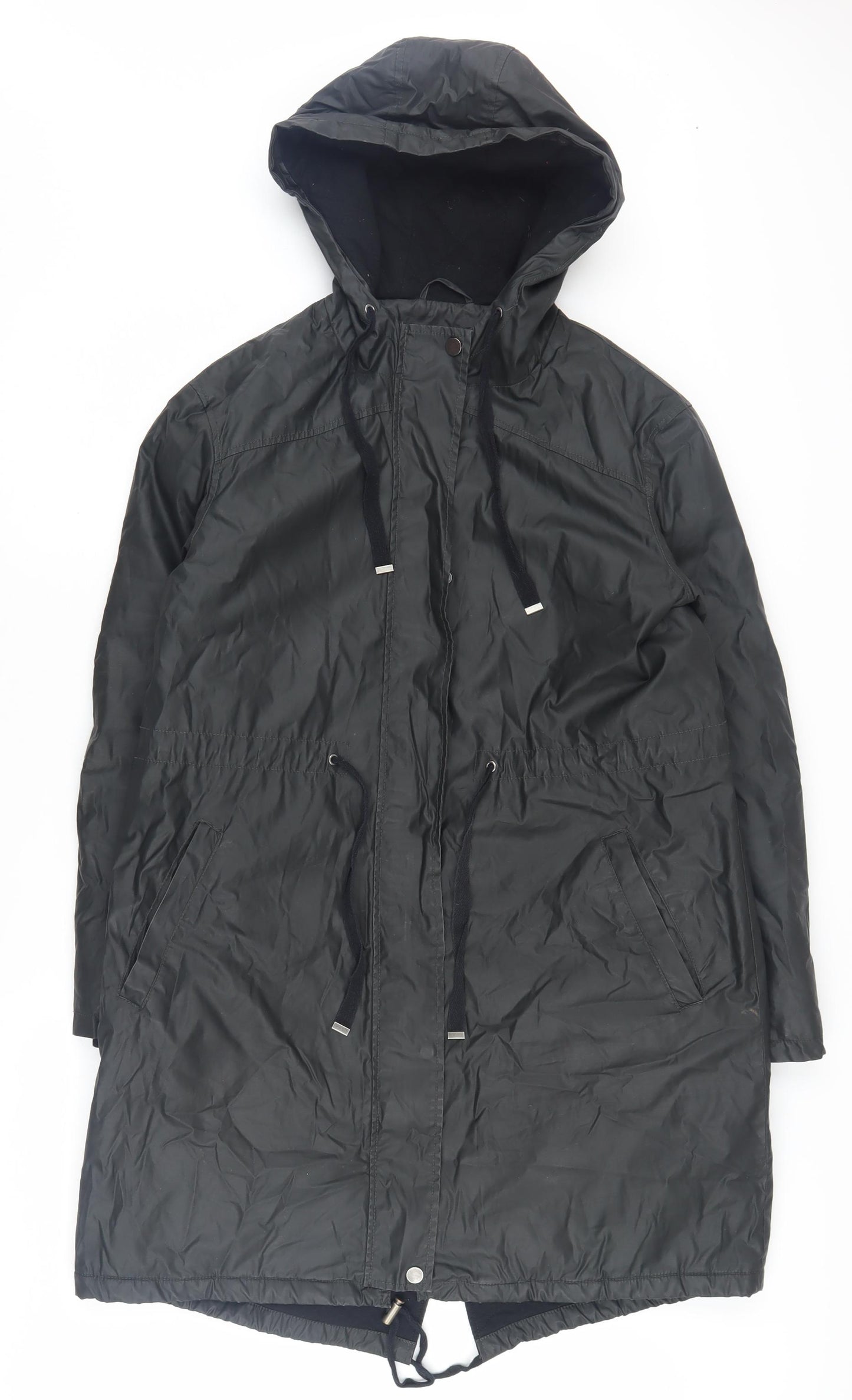 Marks and Spencer Women's Black Hooded Jacket Size 10