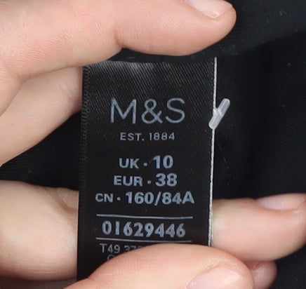 Marks and Spencer Women's Black Hooded Jacket Size 10