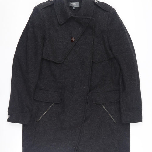 Marks and Spencer Women's Black Wool Overcoat Size 12
