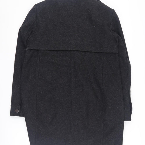 Marks and Spencer Women's Black Wool Overcoat Size 12