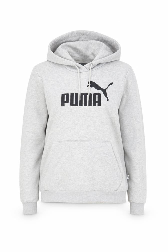 Front view of Puma Women's Grey Pullover Hoodie, size 12