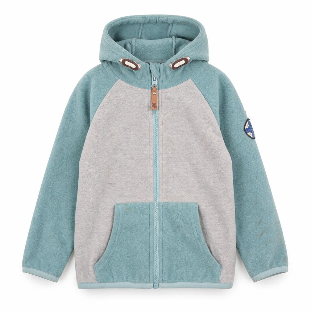 Front view of Rukka boys’ blue full zip hoodie - 4 years