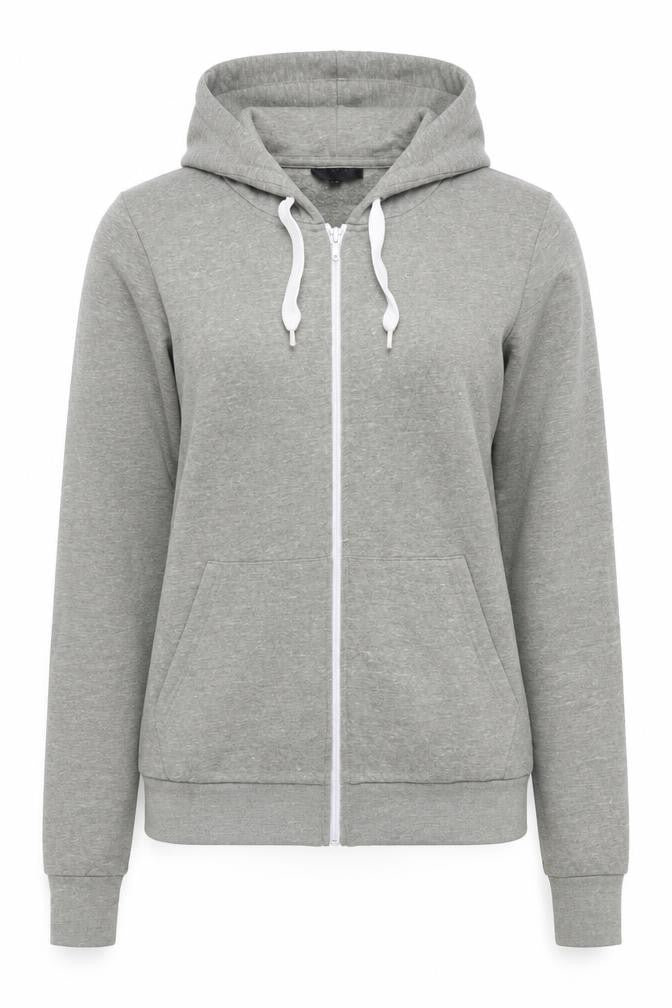 Topshop Women Grey Full Zip Hoodie Size 12