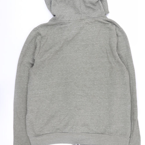 Topshop Women Grey Full Zip Hoodie Size 12