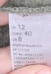 Topshop Women Grey Full Zip Hoodie Size 12