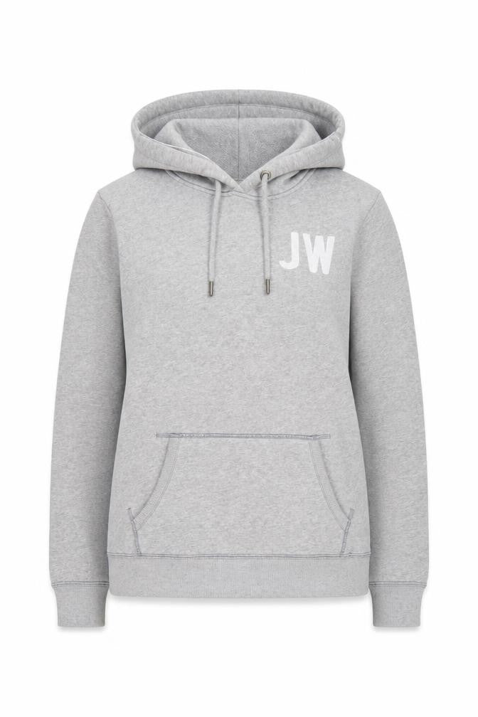 Front view of Jack Wills Women's Grey Pullover Hoodie, size 12