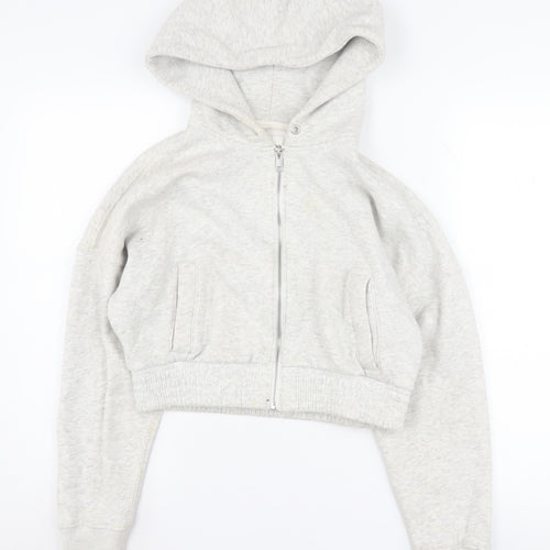Abercrombie & Fitch Women's Ivory Full Zip Hoodie XS