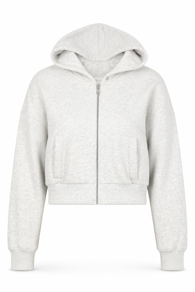 Abercrombie & Fitch Women's Ivory Full Zip Hoodie XS