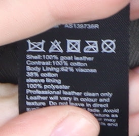 AllSaints Green Leather Jacket Men Large