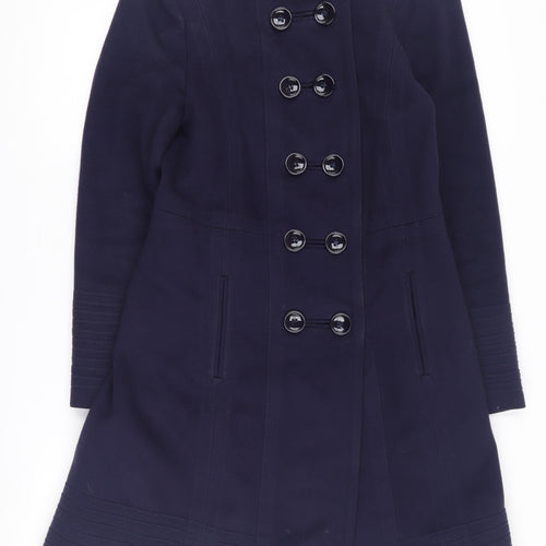 Zara Women's Blue Wool Pea Coat L