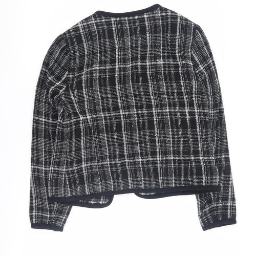 Marks and Spencer Women's Black Checked Suit Jacket Size 10