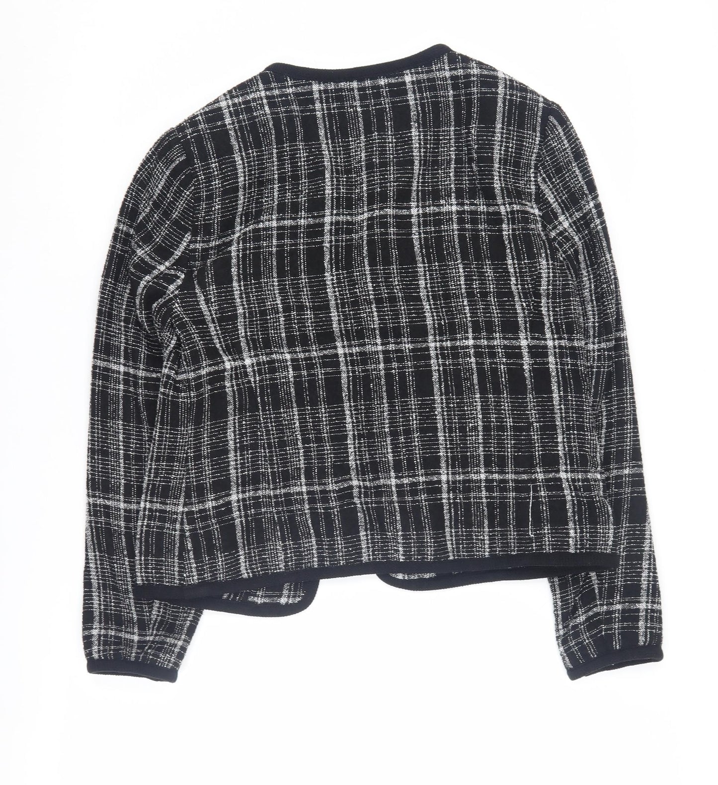 Marks and Spencer Women's Black Checked Suit Jacket Size 10