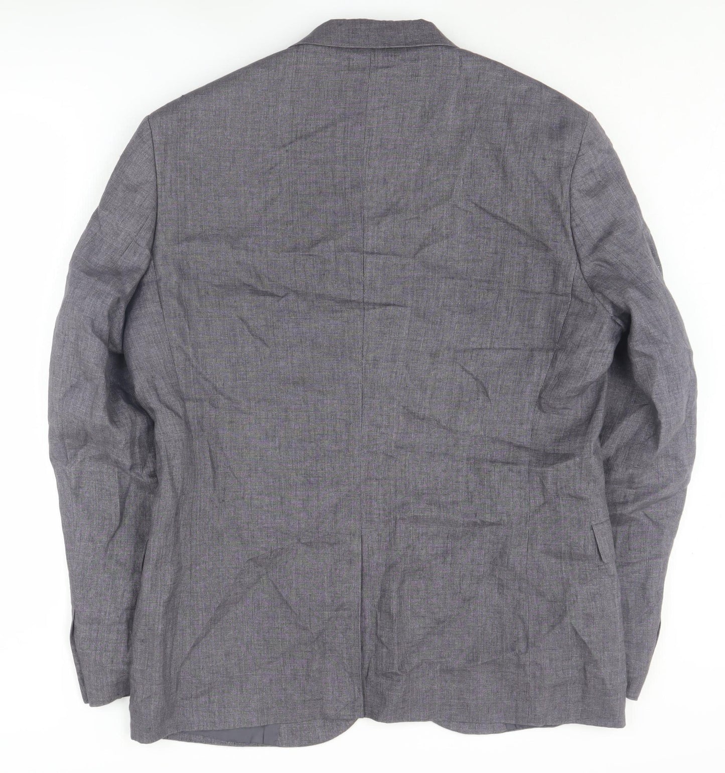 H&M Men's Grey Linen Blazer, Size 44R, Business Ready