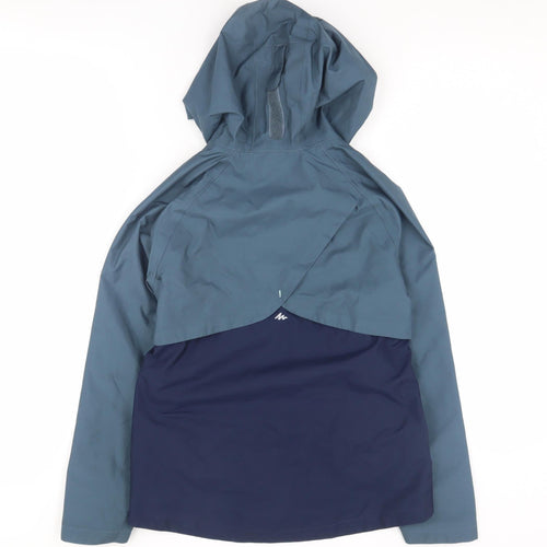 Decathlon Boys Blue Windbreaker Jacket 11 Years Hooded