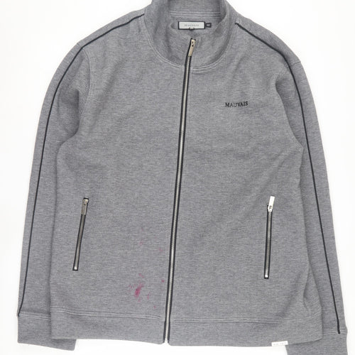 Mauvais Men's Grey 3XL Full Zip Basic Jacket