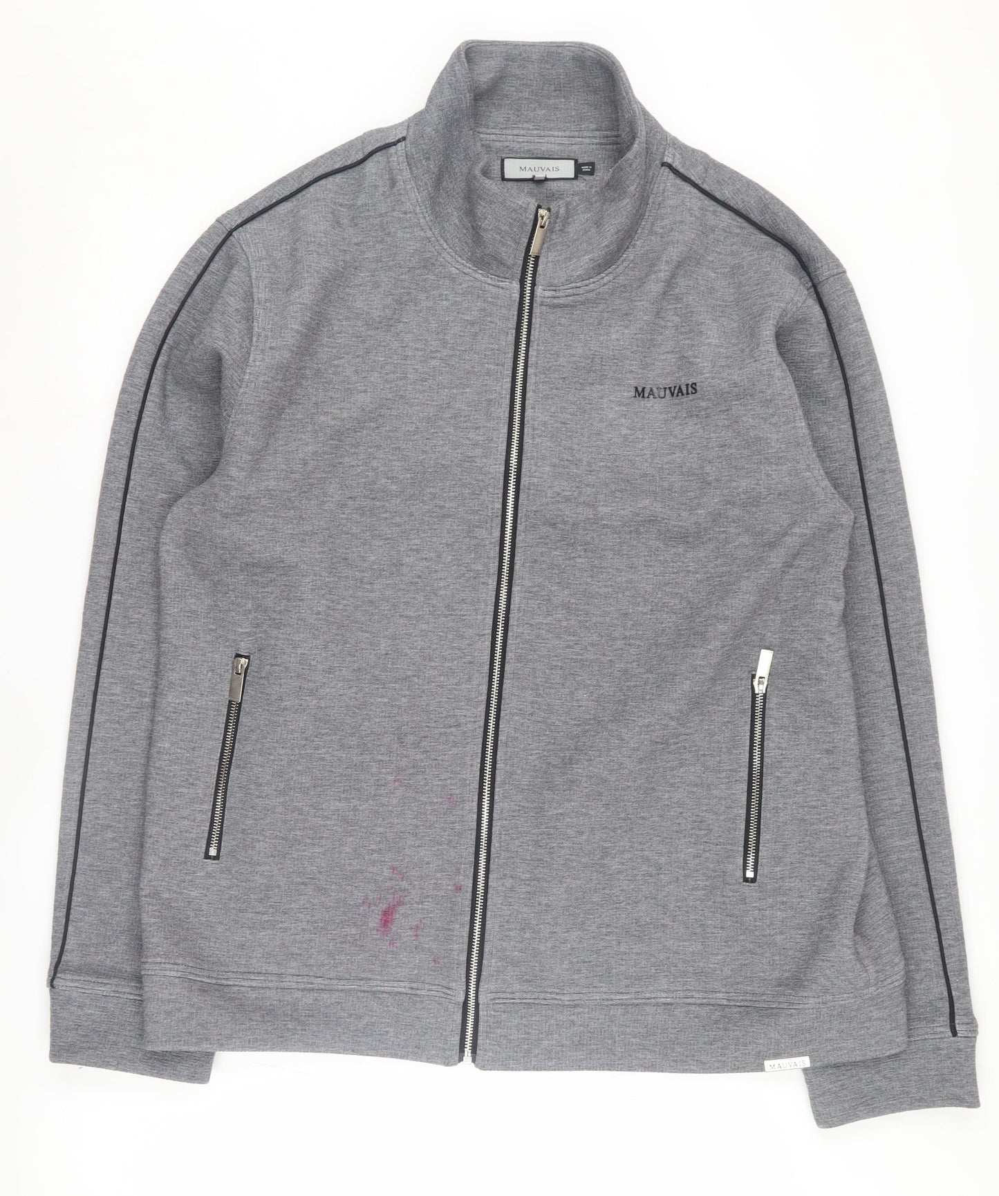 Mauvais Men's Grey 3XL Full Zip Basic Jacket