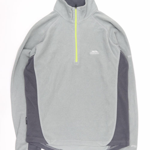Trespass Men's Grey Fleece 1/2 Zip Sweatshirt, Size S