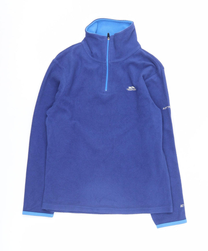 Trespass Boys Blue Fleece 1/4 Zip Sweatshirt, 9-10 Years
