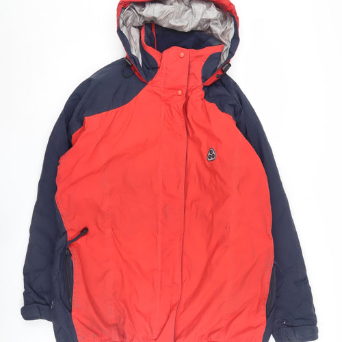 Scanda Red Women's Ski Jacket Size 14 - Hooded, Insulated