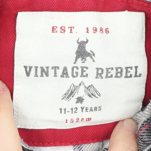 Vintage Rebel Boys Blue Full Zip Hoodie 11-12 Years