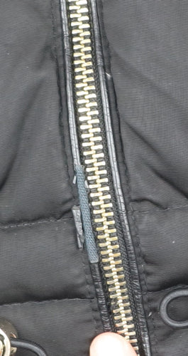 Zara Women's Black Puffer Jacket L Hooded Winter