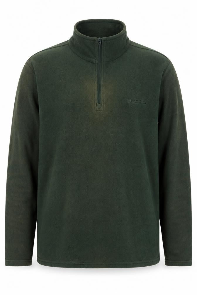 Mountain Warehouse Men's Green Fleece 1/4 Zip Sweatshirt L