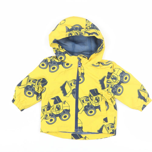 Next Unisex Baby Yellow Puffer Jacket 6-9 Months Cartoon Print