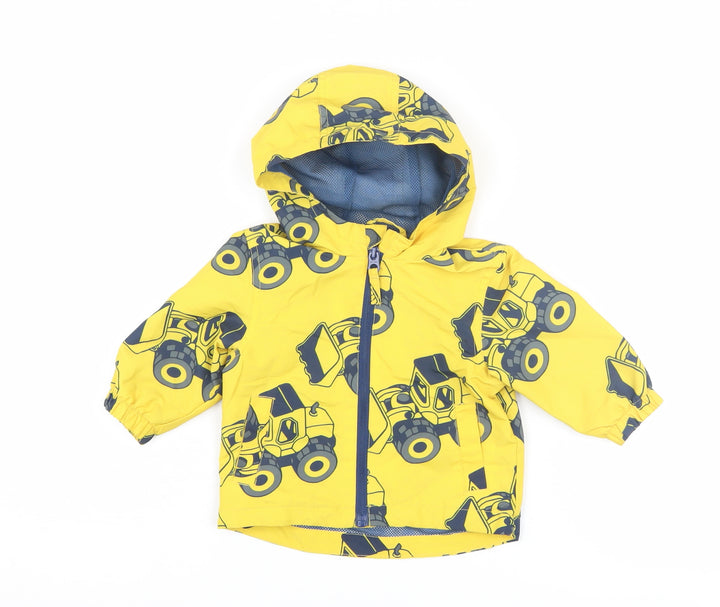 Next Unisex Baby Yellow Puffer Jacket 6-9 Months Cartoon Print
