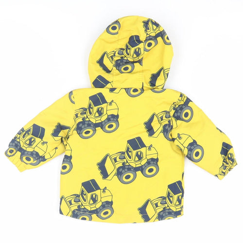 Next Unisex Baby Yellow Puffer Jacket 6-9 Months Cartoon Print
