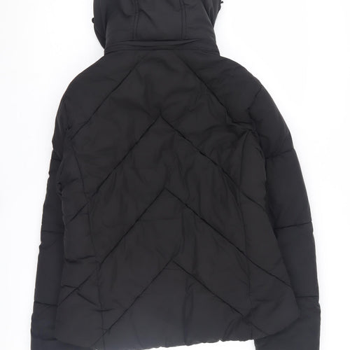 Topshop Women's Black Puffer Jacket Size 6