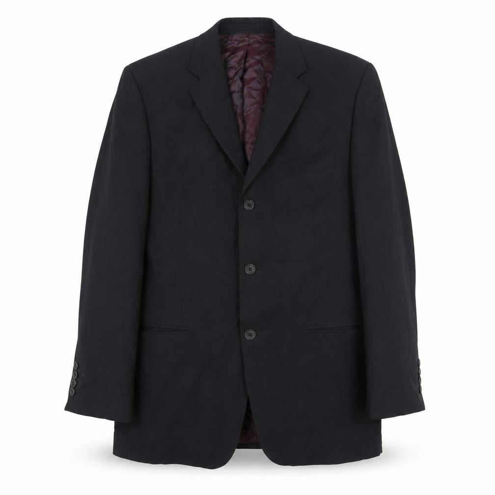 Front view of Ted Baker Black Wool Blazer Men's 38R Single-Breasted