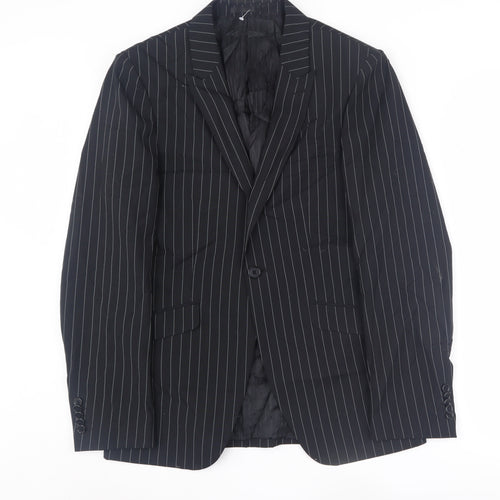 Ventuno 21 Men's Black Striped Blazer Size 36S