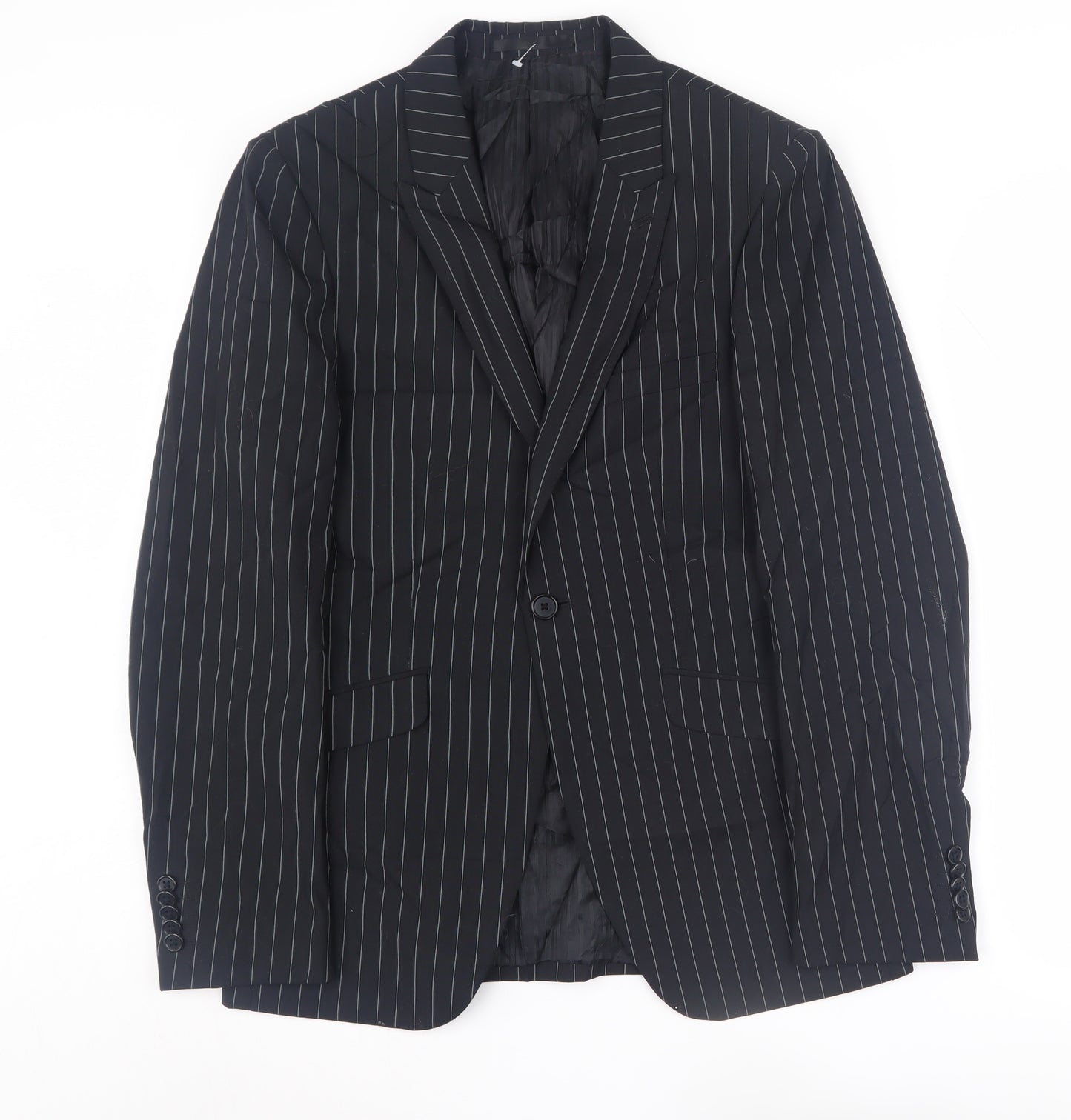Ventuno 21 Men's Black Striped Blazer Size 36S