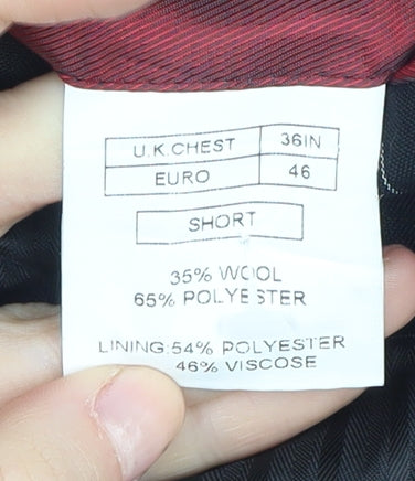 Ventuno 21 Men's Black Striped Blazer Size 36S