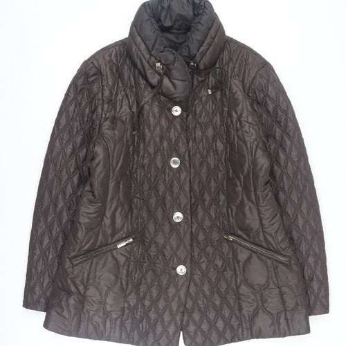 Concept K Berlin Women's Brown Quilted Coat Size 16