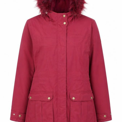 Regatta Women's Red Parka Jacket Size 12 with Hood