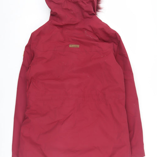 Regatta Women's Red Parka Jacket Size 12 with Hood