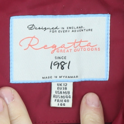 Regatta Women's Red Parka Jacket Size 12 with Hood
