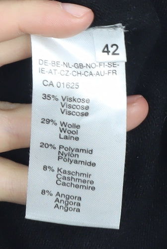 Faber Woman Black Pullover Jumper, Size 14, Classic Style