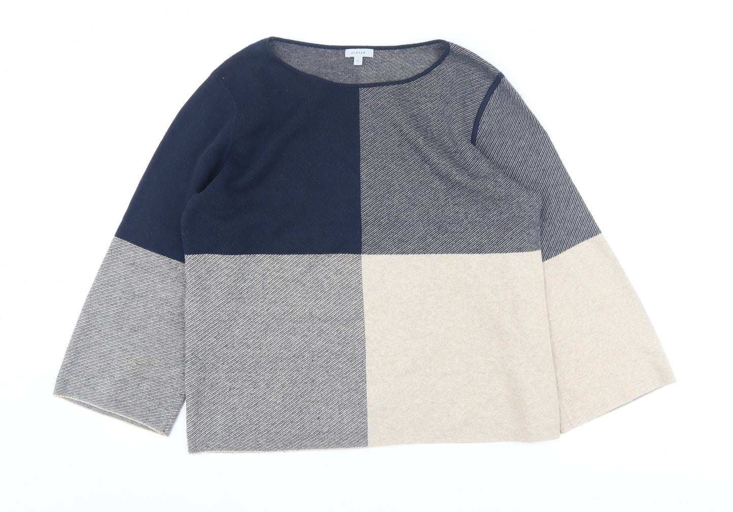 Jigsaw Women's Multicoloured Boat Neck Jumper - Size S