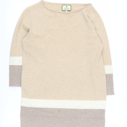 Magee Women's Beige Cashmere Pullover Jumper M
