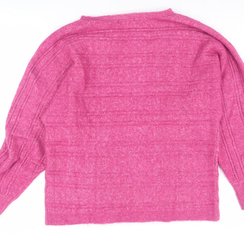 Monsoon Women's Pink Cable-Knit Pullover Jumper M