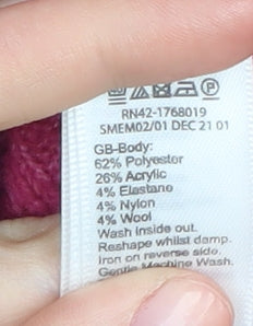 Monsoon Women's Pink Cable-Knit Pullover Jumper M