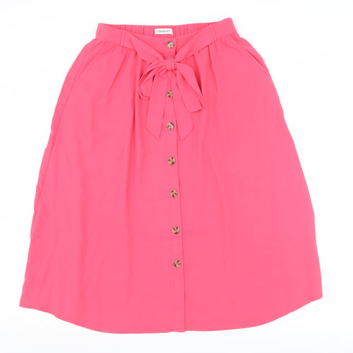 Damart Women's Pink Size 10 Skirt with Button Accents