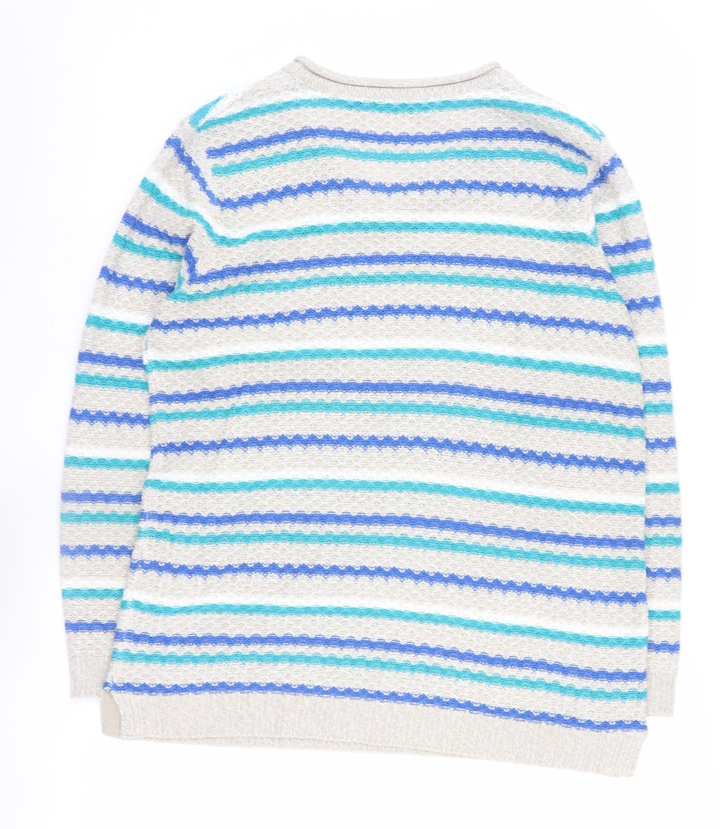 Isle Essentials Women's Striped Jumper, Medium, Blue/White