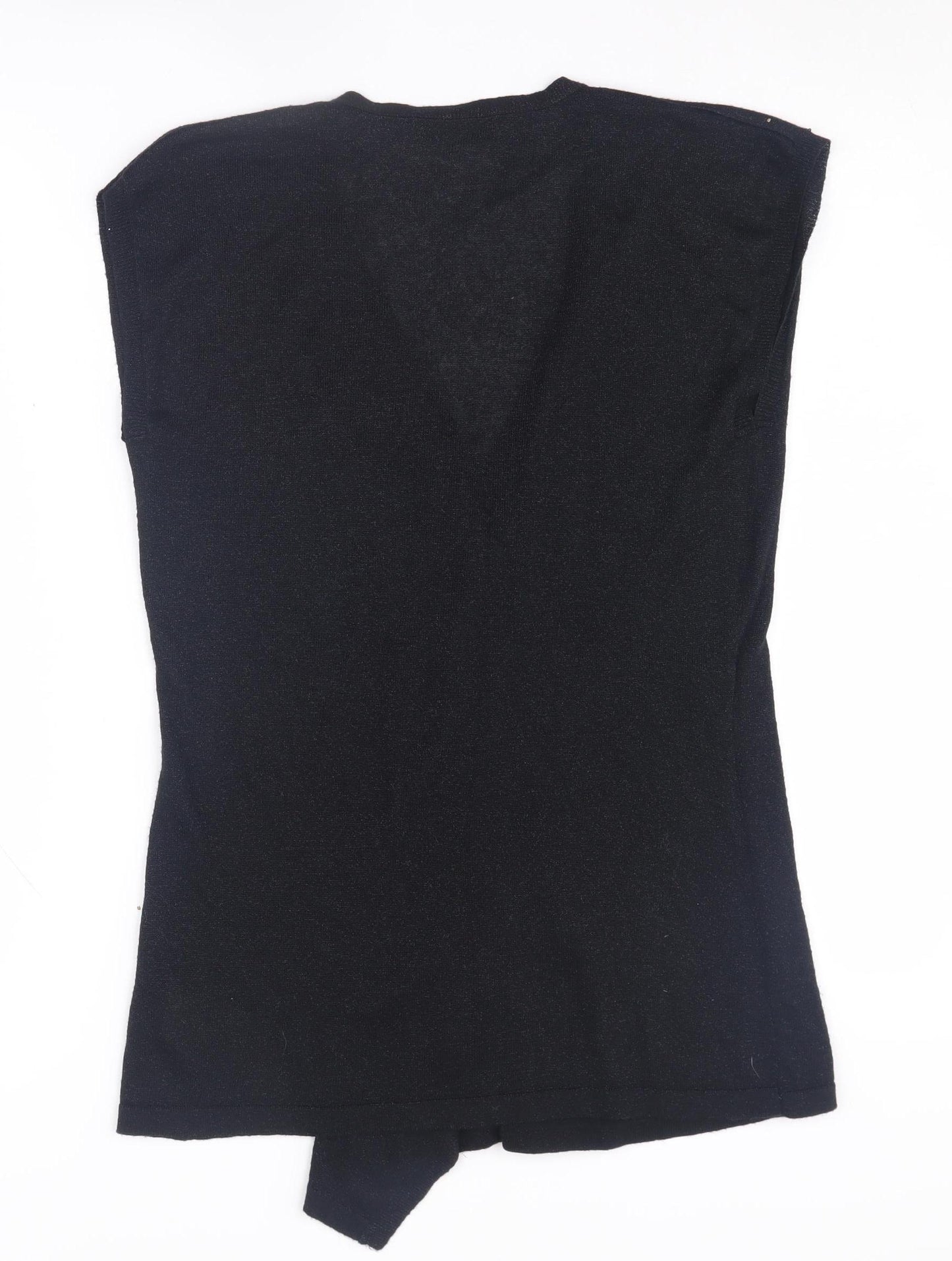 Marks and Spencer Women's Black Tunic V-Neck Jumper