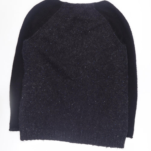 Topshop Women's Black Full Zip Jumper, Size 8, Casual