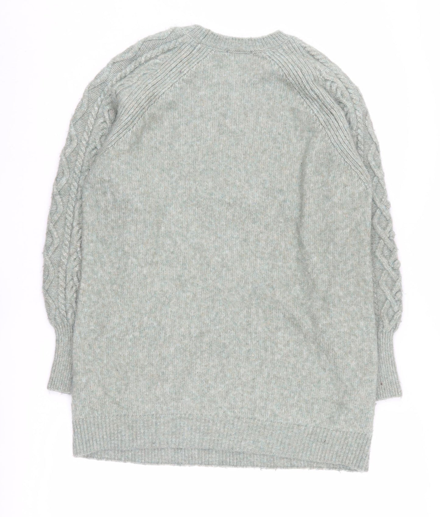 Marks and Spencer Women's Green Cable-Knit Pullover Jumper