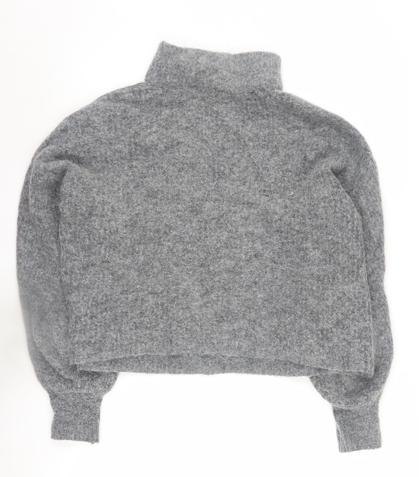 Warehouse Women's Grey Mock Neck Pullover Jumper, M