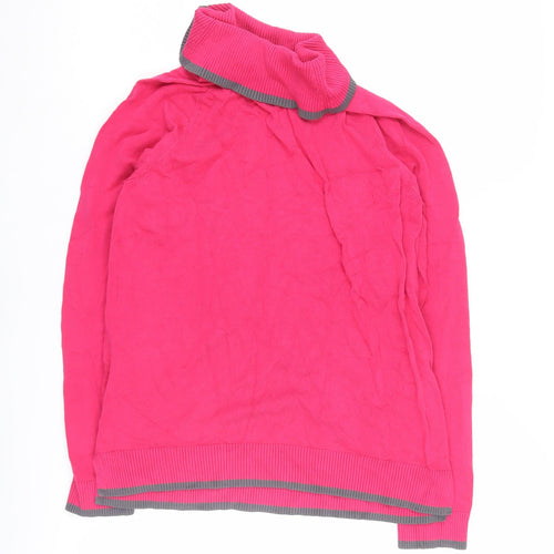 Heine Women's Pink Roll Neck Jumper Size 14
